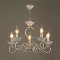 Люстра потолочная пятирожковая Мелодия Света E14 Белый картинка 